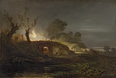 Ein Kalkofen in Coalbrookdale, um 1797